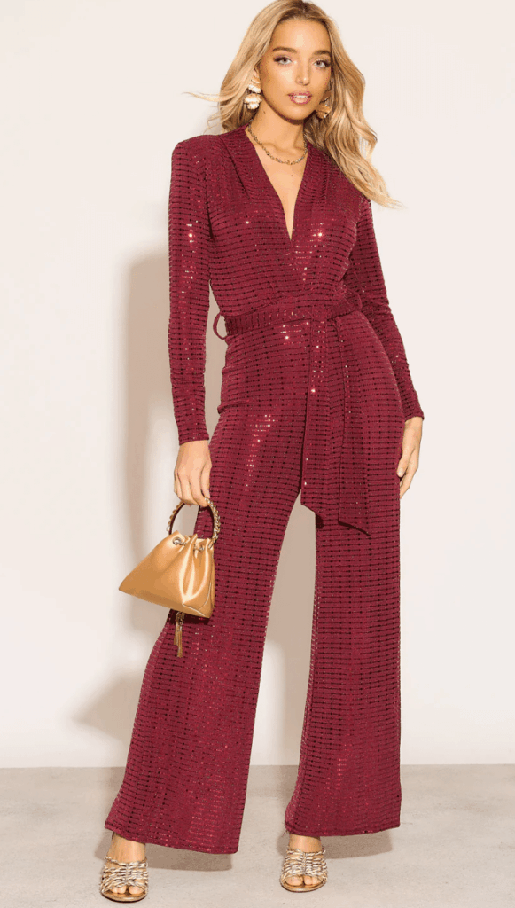 Libby Loves TAYLOR JUMPSUIT IN WINE