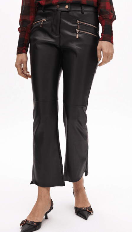 Lola Casademunt Faux leather trousers with zips