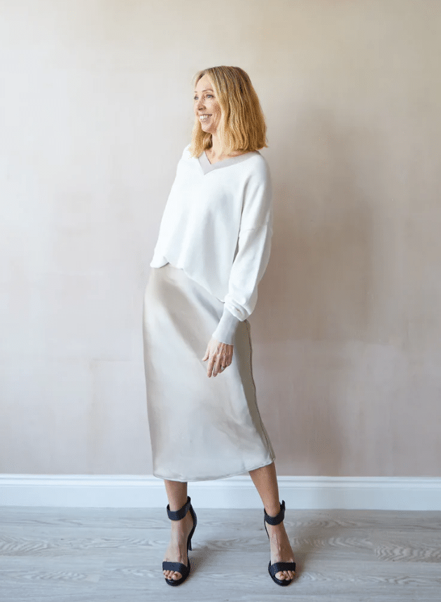 CHALK | MAEVE SKIRT | CHAMPAGNE