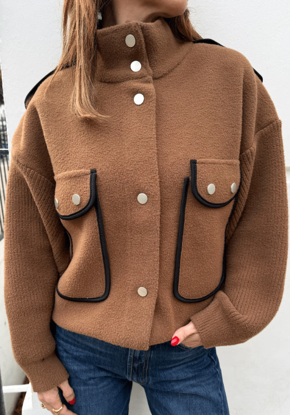 Libby Loves FARRAH JACKET Brown