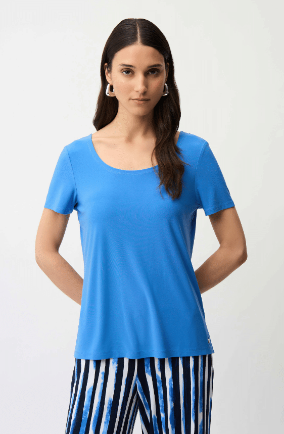 Joseph Ribkoff Silky Knit Fit and Flare Short Sleeve Top