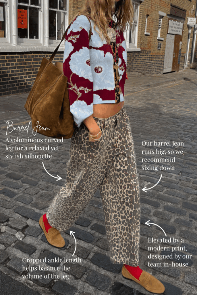 Never Fully Dressed LEOPARD BARREL JEAN