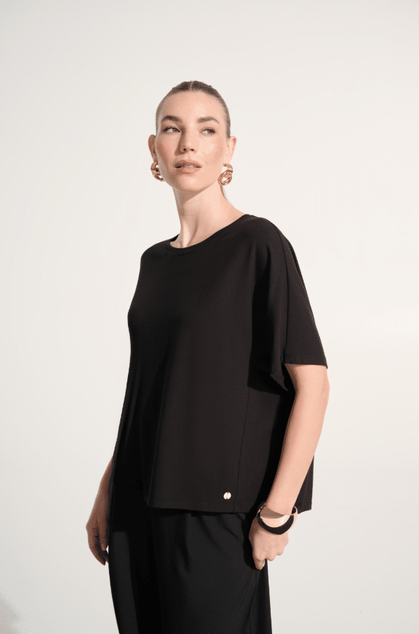 Joseph Ribkoff Jersey Boxy Top With Dolman Sleeves