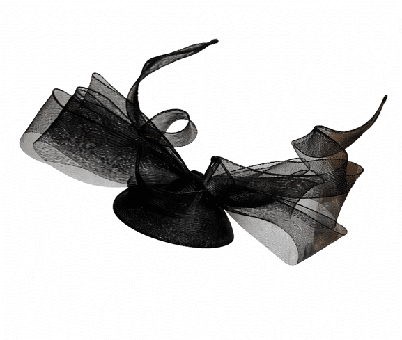 Failsworth Black Crin & Sinamay Pillbox Fascinator