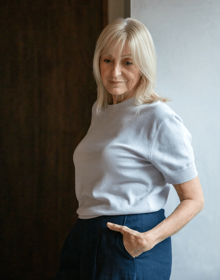 Chalk Casey Top | Marl Sky