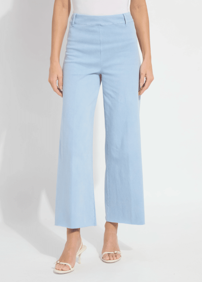 Lysse Erin Wide Leg Denim – Antique Wash Chalk Blue