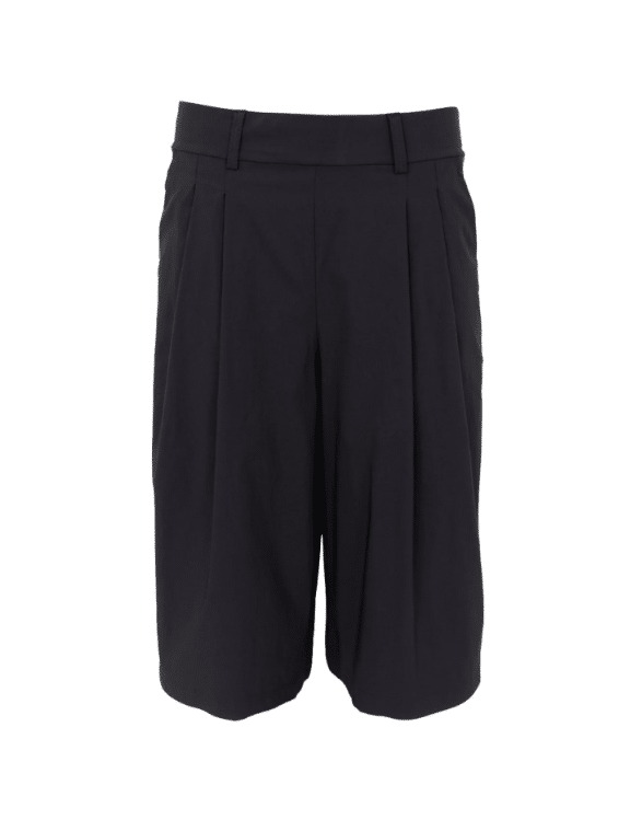 Black Colour pleated shorts – Black