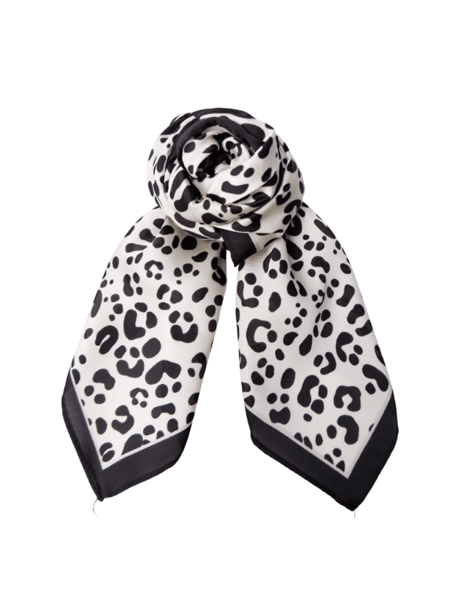 Black Colour Zelia mini scarf – Black
