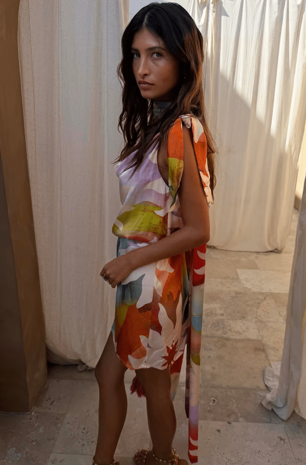 Never Fully Dressed Abstract Soleil Leila Mini Dress