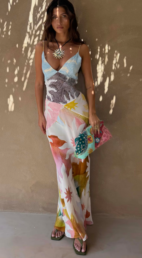 Never Fully Dressed ABSTRACT SOLEIL EMILIA DRESS