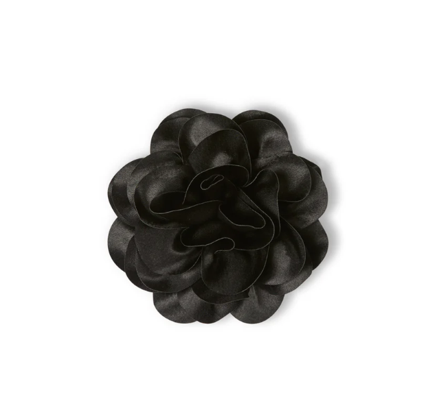 Chalk Hove Flower Brooch | Black