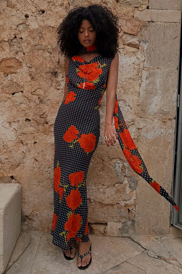 Never Fully Dressed Black Poppy Sophie Dress