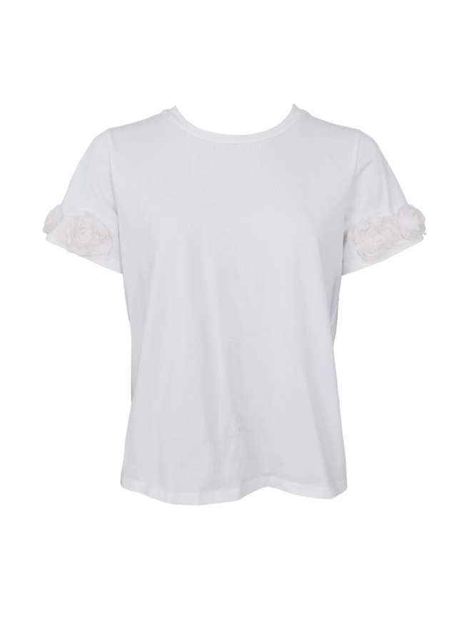 Black Colour flower patch tee – Off White