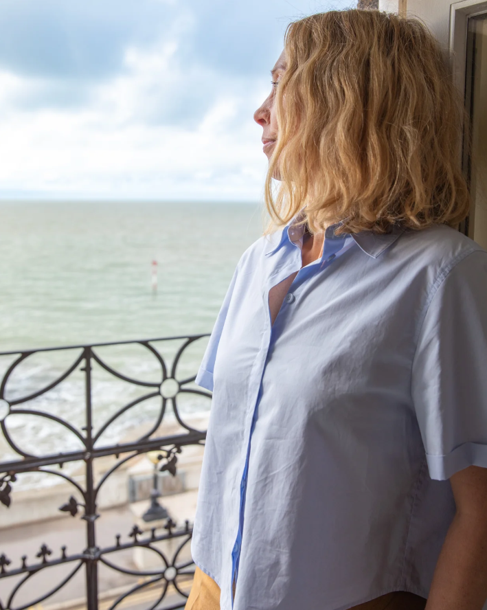 Chalk Carter Shirt | Pale Blue