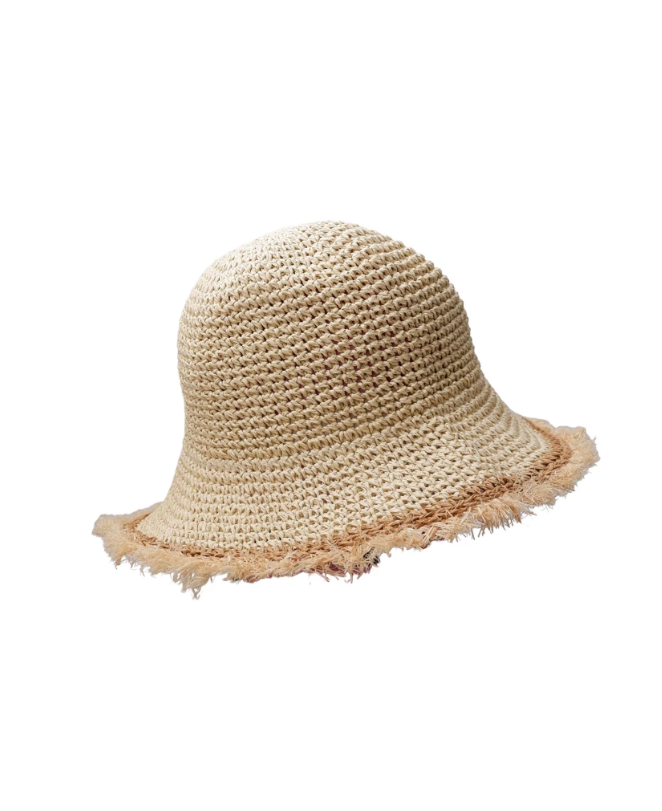 Black Colour Pilar Straw Hat – Natural