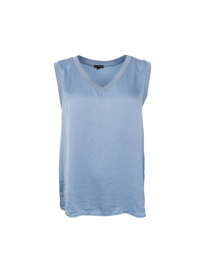 Black Colour Mabel Top – Dust Blue