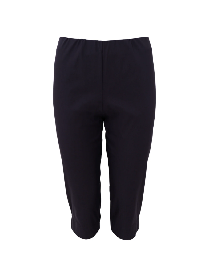 Black Colour Beate Capri Pants – Black