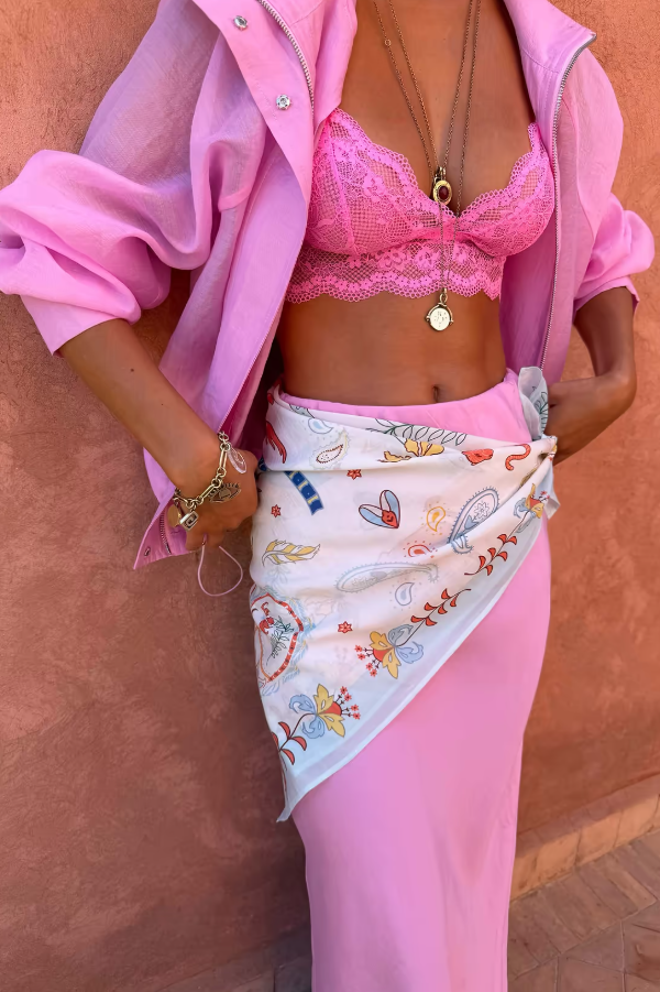Never Fully Dressed Cream Bandana in Tigress Print