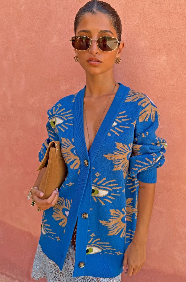 Never Fully Dressed Blue Eye Cardigan
