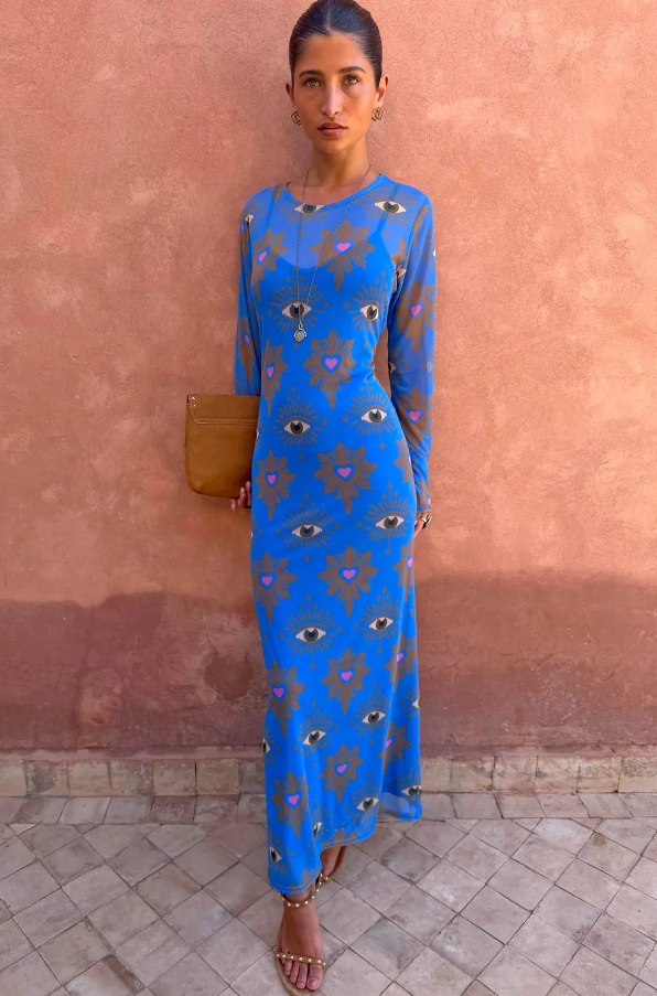 Never Fully Dressed Blue Eye Mesh Dress