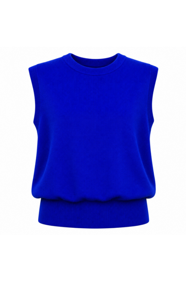 TWNS Durango Sleeveless Round-neck jumper – Electric Blue