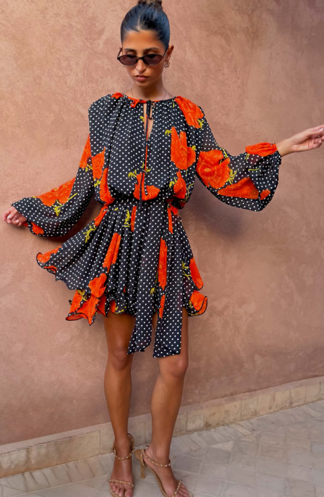 Never Fully Dressed Black Poppy Ella Mini Dress