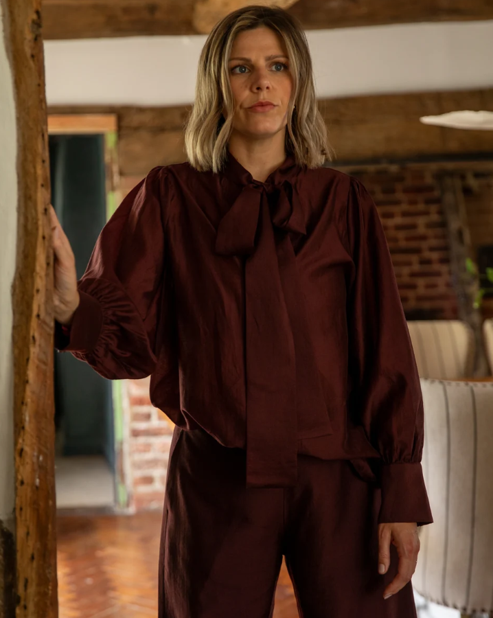 Chalk Frances Shirt | Burgundy