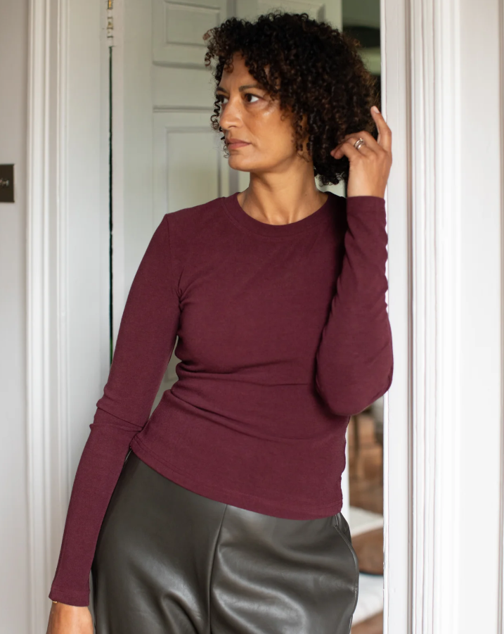 Chalk Nancy Top | Merlot