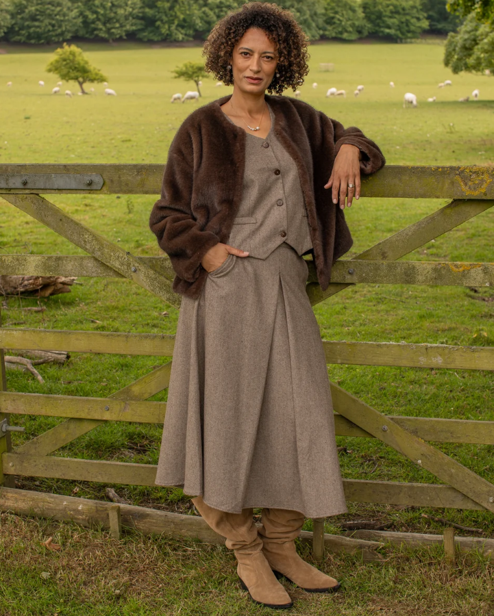Chalk Tamara Skirt | Chestnut