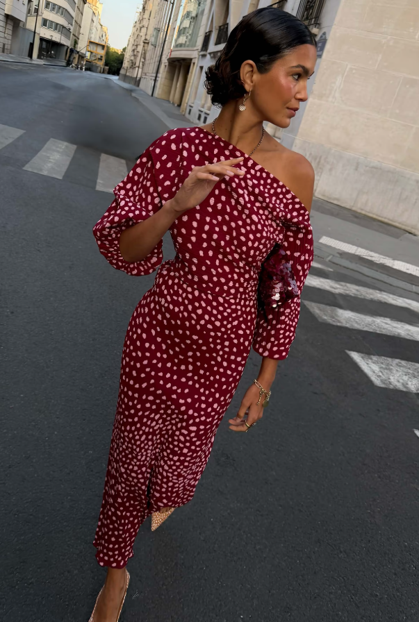 Never Fully Dressed Burgundy Deer Tilly Dress