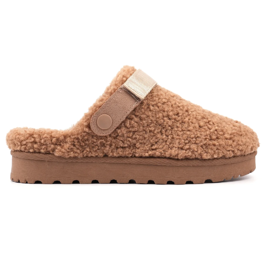 LUNAR  NAPLES MINK ADJUSTABLE STRAP SLIPPER