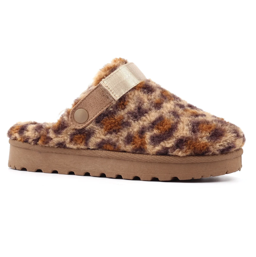 LUNAR NAPLES OCELOT ADJUSTABLE STRAP SLIPPER