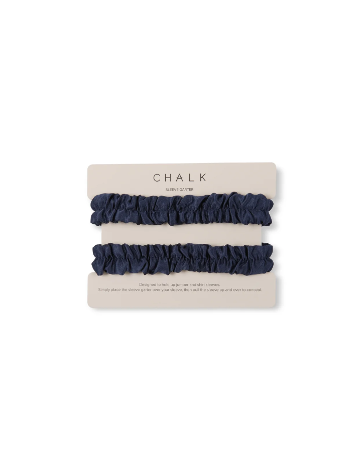 Chalk Belinda Sleeve Garter | Navy