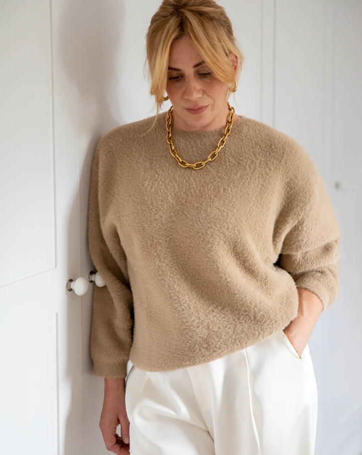 Chalk Ruby Jumper | Light Tan