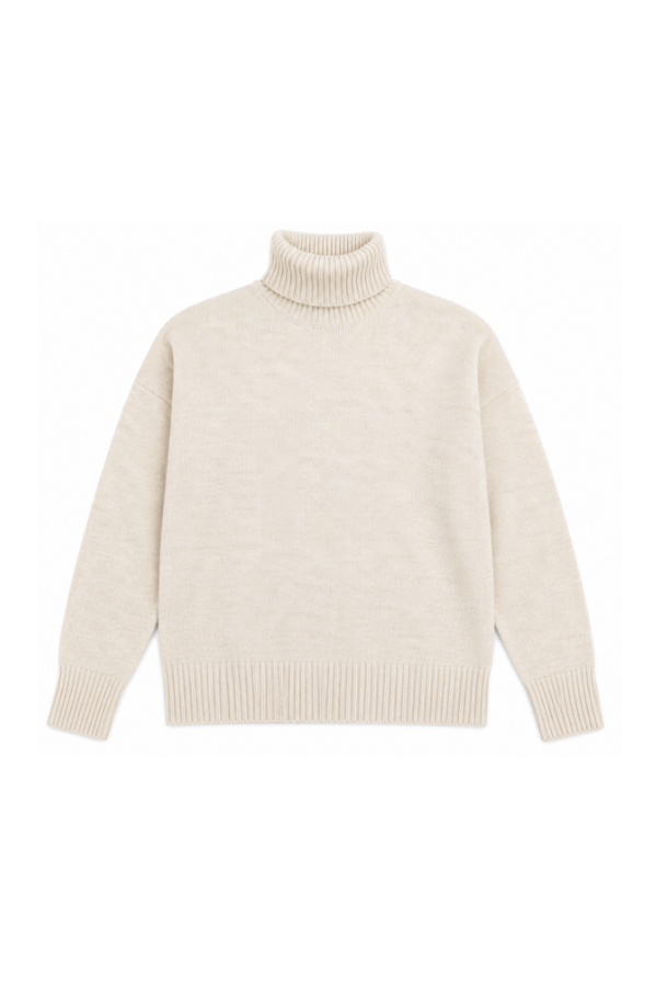 TWNS Greeley Turtleneck – Mottled Beige