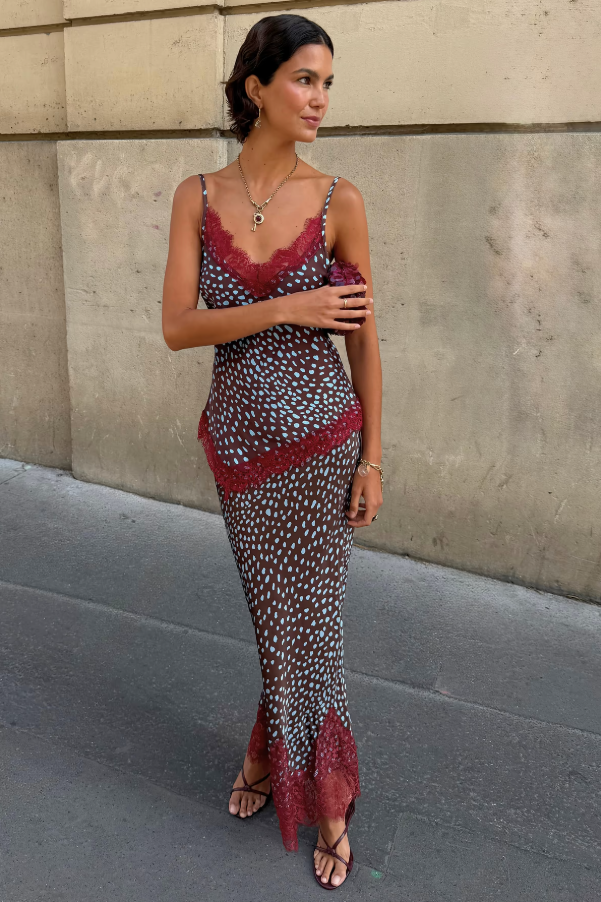 Never Fully Dressed Chocolate Deer Midi Maeva Skirt
