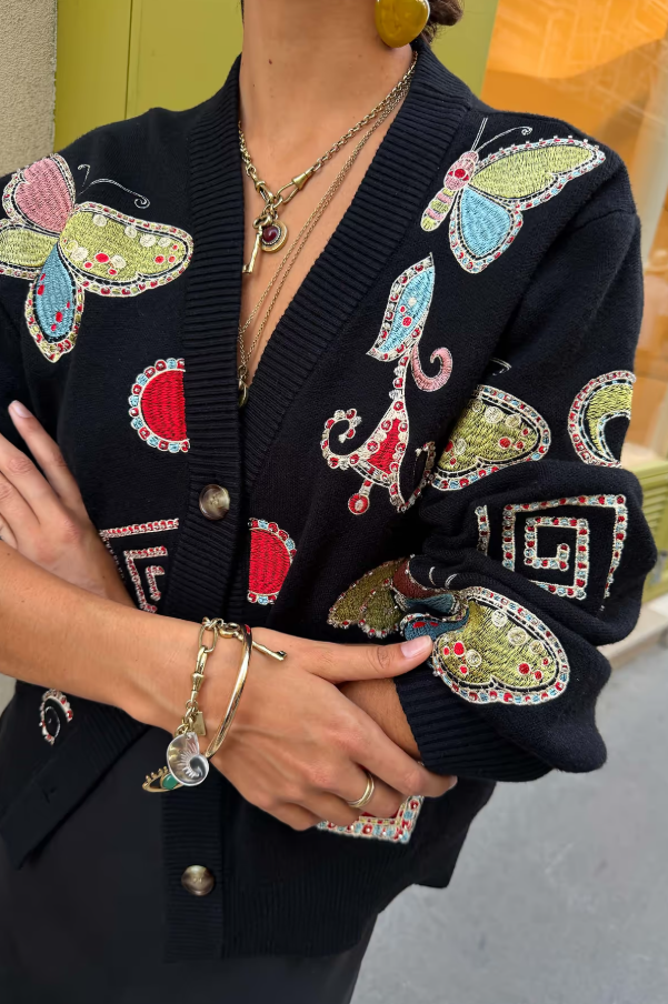 Never Fully Dressed Black Astra Hannah Cardigan