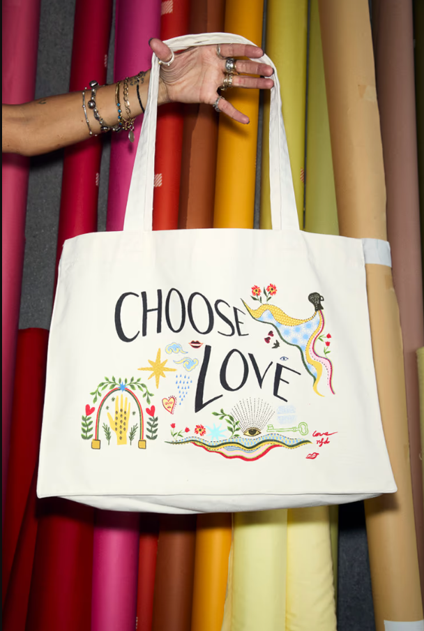 Never Fully Dressed Choose Love Tote Bag