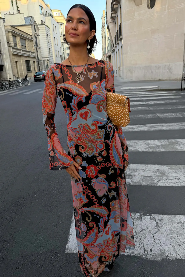 Never Fully Dressed Paisley Aria Mesh Dress