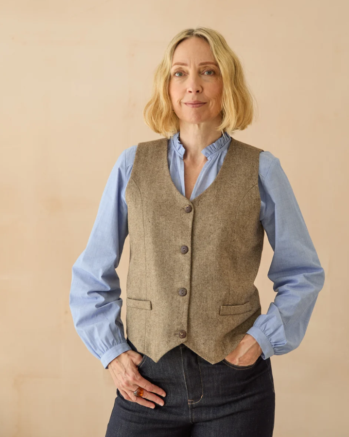 Chalk Wendy Waistcoat | Chestnut