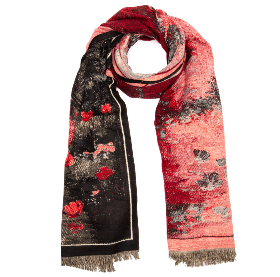 Elie Beaumont Impression Scarf – Black & Red