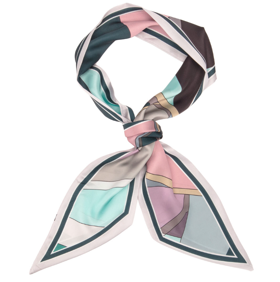 Elie Beaumont Vegan Silk Abstract Foulard – Multi Colour