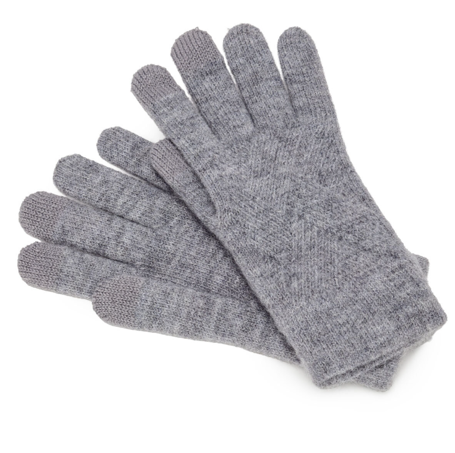 Elie Beaumont Knitted Weave Gloves – Grey