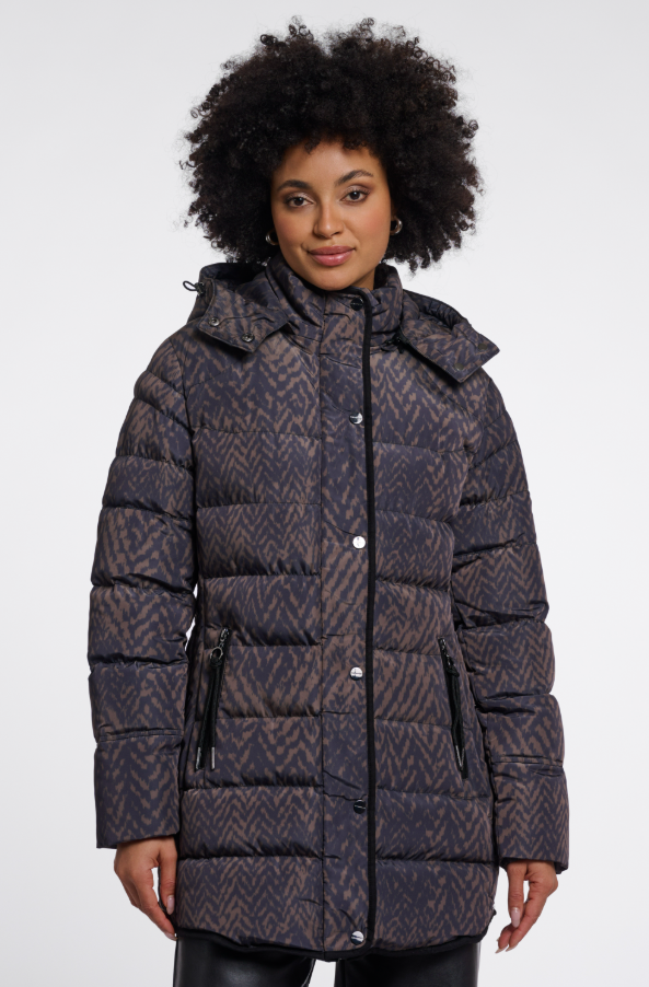 Rino and Pelle Nusa padded coat with detachable hood