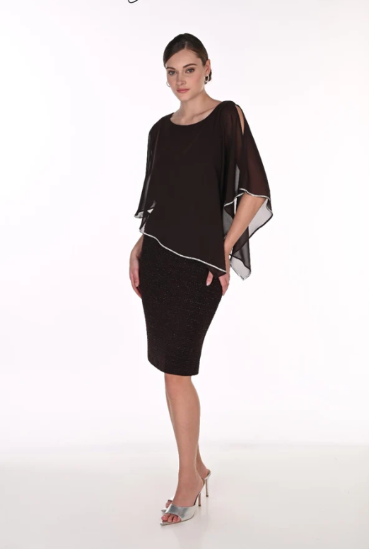 Frank Lyman Woven Dress- Dark Chocolate