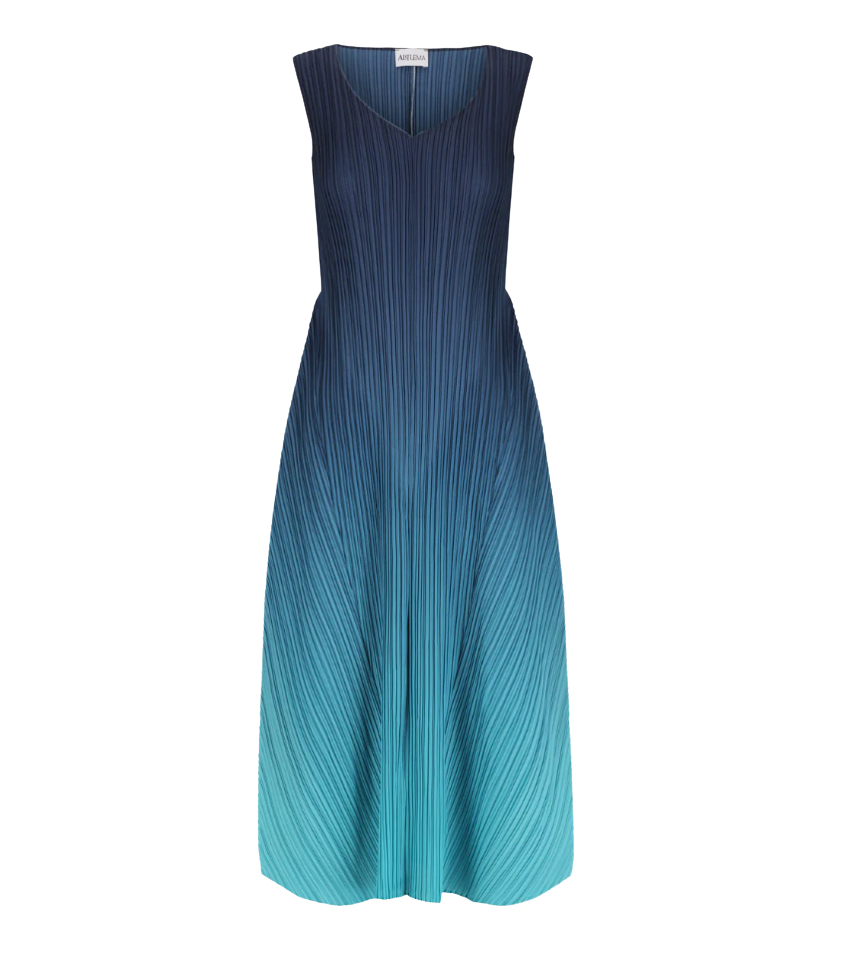ALQUEMA ESTRELLA DRESS TWILIGHT BLUE TO PEACOCK