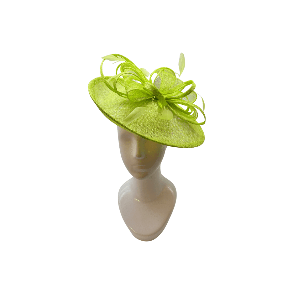 Sinamay Fascinator in lime