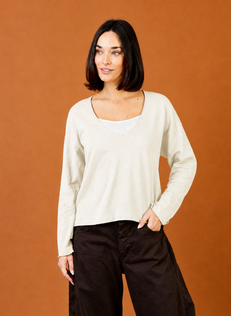 Suzy D Suzy D Bista Long Sleeve V-Neck Top