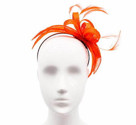 Failsworth Apricot Sinamay Fascinator headband