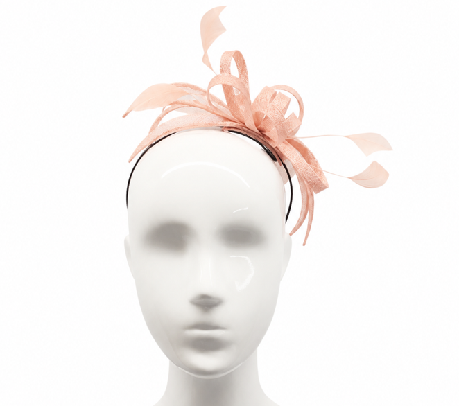 Failsworth Apricot Sinamay Fascinator Headband